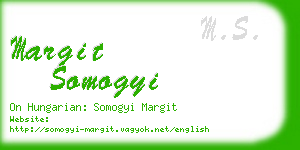 margit somogyi business card